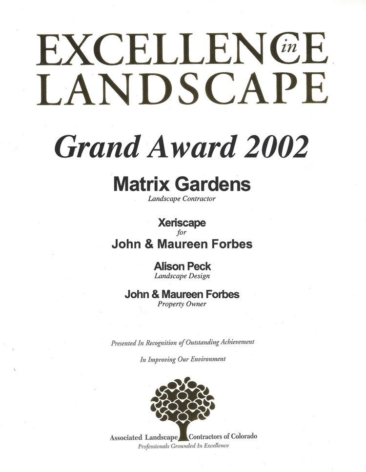 matrix landscape award